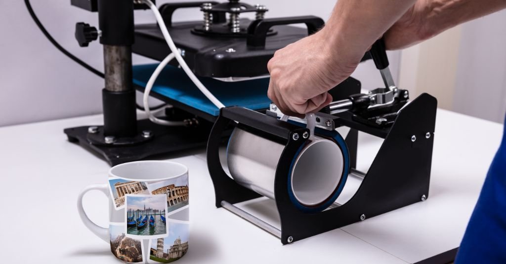 Print a landscape image on the surface of mug